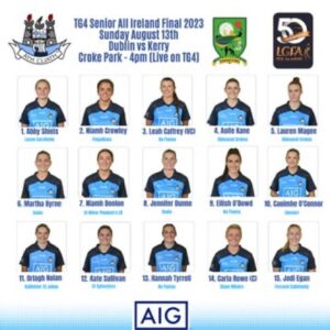 Dublin ladies team to play Kerry in 2023 All Ireland final 
