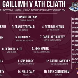 Galway team to play Dublin 