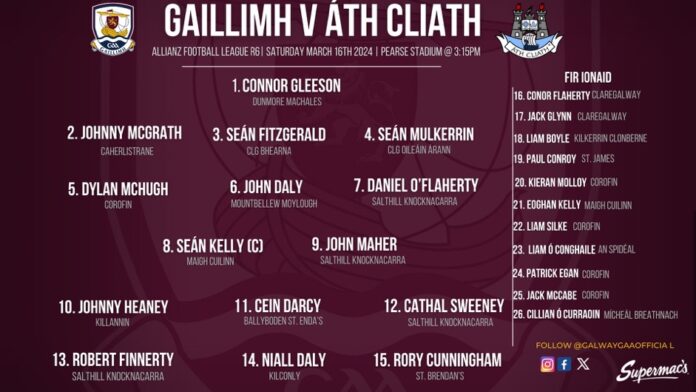 Galway team to play Dublin