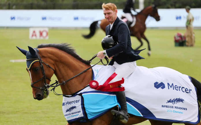 Daniel Coyle (IRL) & Nord Face VDL win the Mercer Cup 1.40m
